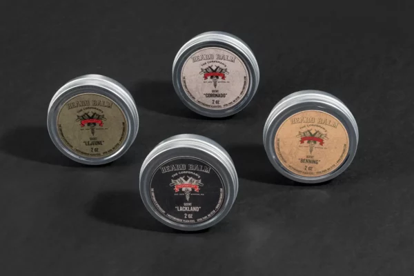 Corpsman's Apothecary beard balm product jars
