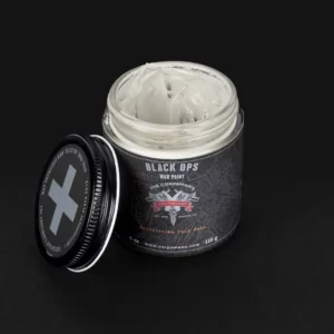 Corpsman's Apothecary Black Ops Face Mask jar open and showing product inside