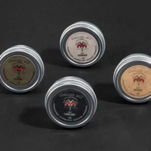 Corpsman's Apothecary mustache wax product jars